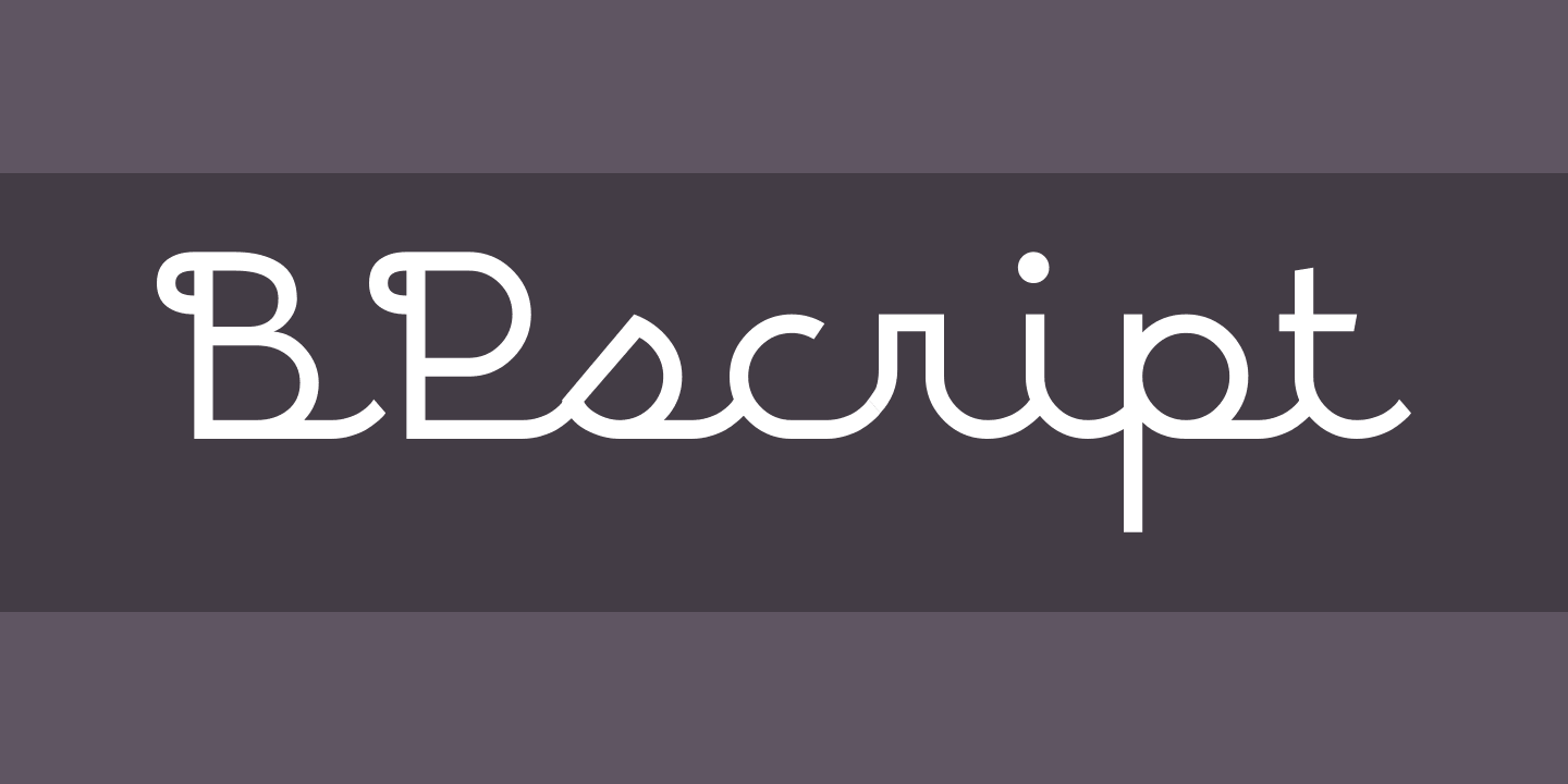 Przykładowa czcionka BPscript #1